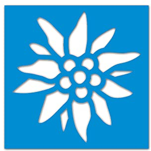 Lackierschablonen Aufkleber Edelweiss Schablone Gebirgsjäger 40x40cm #A5788