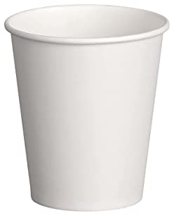 Nicoletti 100 Bicchieri di Carta Bianchi Grandi Per Acqua Bicchiere Grande in cartoncino Bianco Monouso 350 ml / 12 oz ideali per bevande calde o fredde