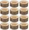 SUMNACON 12 Stück Teelichthalter Holz Votivkerzenhalter Kerzenleuchter Kerzenhalter Kerzenständer Dekoration für Tisch Hochzeit Weihnachtsfeier Valentinstag Heimdekoration(2,5CM,Braun)