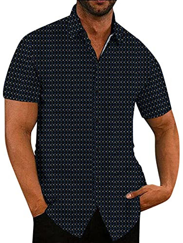 Hemd Herren Kurzarm Geburtstag Doppelkragen Hochzeit Blumen Rundkragen Lustige Hemdgröße L Ärmelloses Pegador Federn Piratenhemd Pinkes 5XL Braunes Nadelstreifen Bär Dunkelblaues Lässige