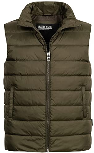 Indicode Herren Gibbon Zeitlose Steppweste Herrenweste mit Stehkragen | Bequeme Cargo Shorts mit Kordelzug, kurze Hose, Sweatshorts Herrenshorts, Sporthose, Trainingshose, Freizeithose für Männer