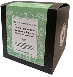 Dr. Corradini - Tisana rigenerante zenzero e limone in filtri piramidali - 12 filtri piramidali