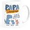 SpecialMe® Tasse Dino Papasaurus Bonus Papa personalisiert mit Namen Geschenke von 1 2 3 4 Kindern Vatertag weiß standard