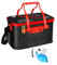 Amagogo Faltbarer Fischeimer, Angeleimer, Stabiler Behälter für lebende Fische, Outdoor-Camping, Eva-Angeltasche zum Angeln, Schwarz L mit Pumpe