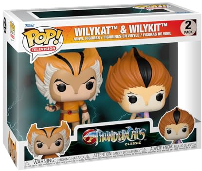 Funko POP! Animation: Thundercats - Wilykat & Wilykit 2 Pack | Offizielles Cartoon/Animation Merch - Vinyl Sammelfigur als Regal Deko - Geschenkidee zum Geburtstag für Fans und Sammler