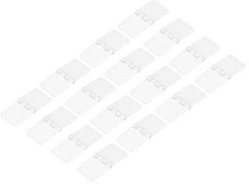 QUARKZMAN RC Charnières 0,9 pouce x 0,5 pouce Réglable Modèle Avion Télécommande Contrôle Avion Ailes Pièces Carré Plastique Lâche-Feuille 16 pcs