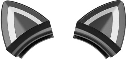 ONITOON Black Cat Ears for Headphone, Silicone Cute Kitty Ears Attachment, Lovely Detachable Accessories Fit for Gaming Headset, Lightweight & Durable