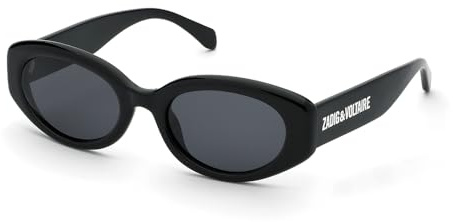 Zadig & Voltaire Damen Szv422 Sonnenbrille, schwarz (Shiny Black), 53/20/140