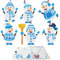 DKINY 12 Schneemann Bastelset Kinder DIY Schneemann Papierbastelset zum Basteln und Dekorieren Weihnachtliches Kreativsets Geschenk für Junge Mädchen Weihnachten Winter