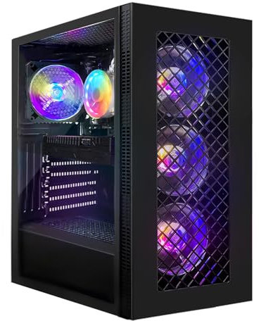 STGsivir PC Gamer Fixe,Ordinateur Gaming,Radeon RX 5700 8G GDDR6,Intel Core I7 8th jusqu'à 4.1GHZ,16G DDR4,512GB SSD,WiFi 600M,BT 5.0,Ventilateur RGB X4,W11Home