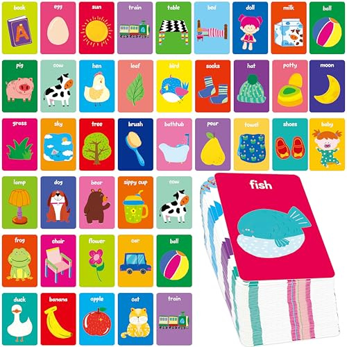 Erstes Wörter-Memory-Spiel, 80PCS Erste Wortkarten Baby-Kleinkind Lernkarten Reise-Spiele Bildungs-Lernspielzeug für Vorschule Kindergarten Aktivitäten, Sprachtherapie-Materialien