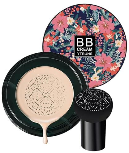 Luftkissen Pilz Creme BB Korrektur Feuchtigkeitspflege | Luftkissen Pilz Kopf BB Cream | mit Pilz-Make-up-Schwämmen für Freunde, Familien, Frauen und Mädchen