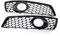 Cubierta de bisel for luz antiniebla de coche, brillante/cromada, rejilla de lámpara de parachoques delantero con orificio for lámpara, estilo malla, compatible con Audi A3 8P 2009 2010 2011-2013(Silv
