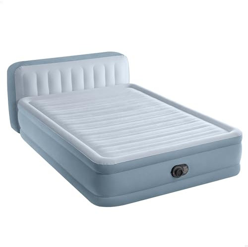 Intex 64450 Aufblasbare Matratze, Kopfteil, Plush Headboard, 152 x 236 x 46 cm, Doppelbett, für 2 Personen, Kopf 86 cm hoch, max. 272 kg, beflocktes Material, Luftmatratzen