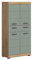 xonox.home Bad Scout X06N3715 Badmidischrank Badezimmerschrank Schrank in Salbei und Artisan Eiche Nachbildung, ca. B/H/T: 74x141x31 cm