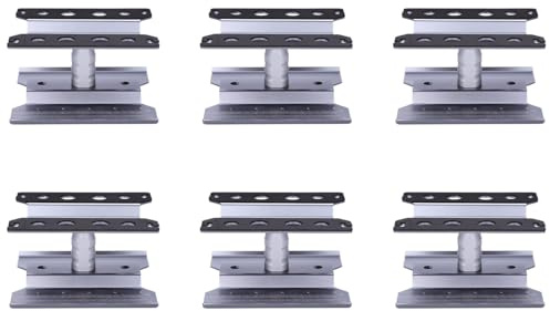 Kznifmk 6X Metal RC Car Workstation Work Stand Repair 360 Degree Rotation for 1/8 1/10 1/12 1/16 Scale Models,Grey
