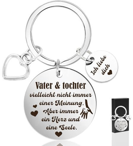 Qpout Vatertagsgeschenke für Papa,Papa Geschenk Schlüsselanhänger mit Schwarzer Geschenkbox,Bester Papa Geschenke Geburtstag Geschenke für Papa,Weihnachtsgeschenke für Papa