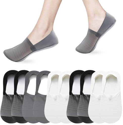 Soleeya 5 Paia Calzini Invisibili Uomo 39-44, Calze Invisibili Antiscivolo in Seta di Ghiaccio Morbidi e Traspiranti Calzini Fantasmini Uomo (IT, Numero, 39, 44, Regular, Regular, 3 Colori)