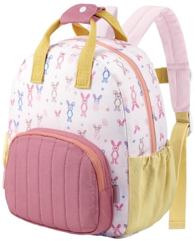 GAGAKU Toddler Backpack for Girls - Nursery Backpacks Mini Children Backpack for Kids 2-4 years Cartoon Breathable Comfortable Preschool Kindergarten Elementary Rucksack Travel Bag - Rabbit