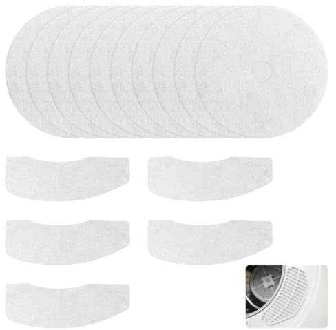 Bush Tumble Dryer Filter, 15 Pcs White Tumble Dryer Filter, Tumbles Dryers Filters Replacement, Suitable for Clothes Dryers Filters Replacement [Energy Efficiency Class a]