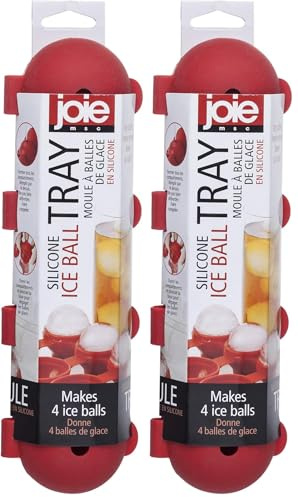 Joie Kitchen Gadgets 067742-290991 Silicone Round Ice Cube Tray, Mixed Red/Green/Blue (Pack of 2)