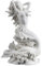 JFSM INC. Große schöne Meerjungfrau auf Felsen – weiße Statue Skulptur Figur