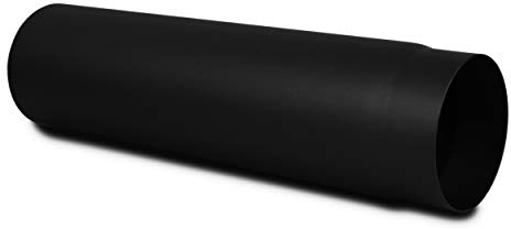 LANZZAS Tubo de estufa 1000 mm – Diámetro 200 mm – Color: Negro | Tubo de humos – Tubo de escape de chimenea – Extensión de tubo de escape