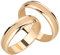 Ardeo Aurum Trauringe Damenring und Herrenring aus 375 Gold Gelbgold hochglanzpoliert-matt Eheringe Paarpreis