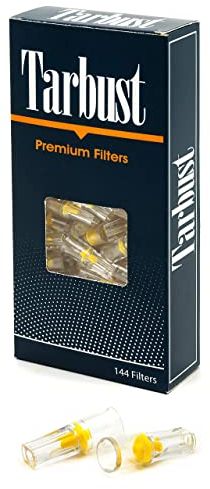 Tarbust 144 Filtre Cigarette Anti Goudron et Nicotine pour Tailles Régulières et King size, 144 par Paquet, Filtre Anti Goudron, Embout Cigarette Tabac, 8 mm