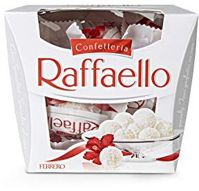 Raffaello Fines gaufrettes enrobées de noix de coco fourrées aux amandes - La boîte de 18, 180g