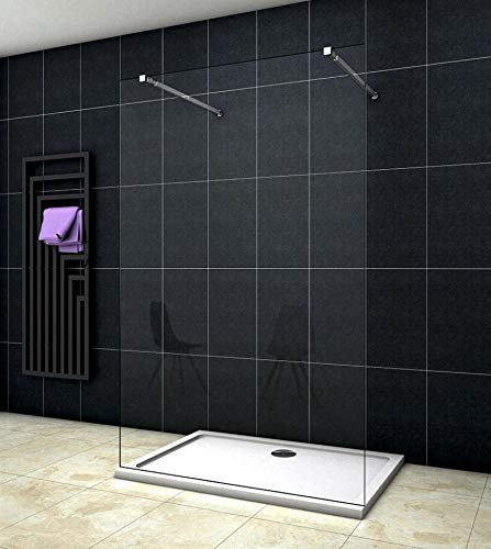 Mamparas de Ducha Pantalla Panel Fijo 8mm Antical - Dos Barras 73-120cm - 57x200 cm