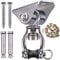 SELEWARE Ensemble de Suspension pour Chaise hamac, capacité de 450 kg, Crochet pivotant 360 en Acier Inoxydable, Accessoires de Suspension en Bois, Crochet de Suspension avec vis pour Ensembles