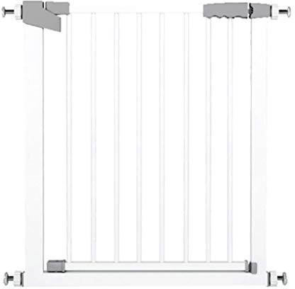 RONGJJ Sicherheitstor Weißmetall, Babytore Extra Breit, Extraweit Schutz Einziehbar Auto Close Kindersicherheitstore Für Kinder (Größe: 83-90 cm), 209-216cm