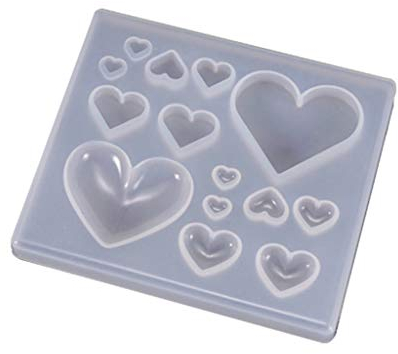 Herz/Rund Herzförmige Patch-Dekoration-Silikonformen Epoxidharz Form, Resin Silikonform Gießform Silikon