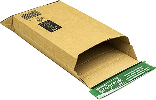 Versandtasche Premium PP W01.02, Wellpappe, 272 x 187 x 50mm, DIN A5,braun - mit Klebestreifen (100)