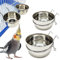 2 x Futternapf für Vogelkäfig, Edelstahl, mit Haken, 4 Größen, zum Aufhängen, für Vogel, Tier, klein, Hund, BPS-11129 x 2