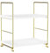 lemonadeus 2-stöckiger Arbeitsplatten-Organizer, Schminktisch, Parfüm-Display, Organizer, Regal, Badezimmerschrank, Kosmetikregal (goldfarben)