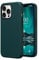SURPHY Pelle Cover Compatibile con iPhone 13 Pro 6.1 Pollici(2021), Custodia in Premium PU Pelle Protettiva Case(con Metallic Buttons & Fodera in Microfibra) per iPhone 13 Pro, Teal Verde