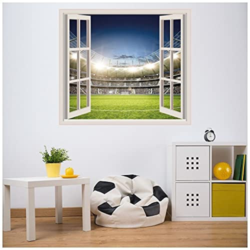 azutura Football Pitch Stadium 3D Window Wall Sticker available in 8 Sizes Digital