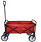MonsterShop - Carrello da Giardino Pieghevole per Giardinaggio Capacità 70kg con Fodera Impermeabile Trasporto Piante e Attrezzi Ruote per Tutti i Terreni - Rosso