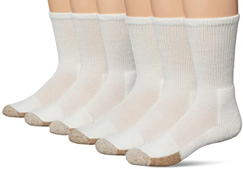 Thorlos Unisex-Erwachsene Tx Max Cushion Crew Tennissocke, Weiß (6 Paar), Large (6er Pack)