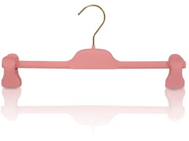 Kiroplast 20 Grucce Gommate Appendini per Pantaloni Antiscivolo Pinza Clip Stampelle gonne Soft Touch 36cm (Rosa)