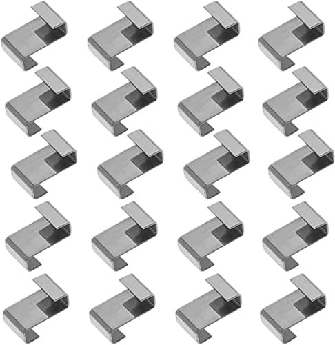 HONGCI Lot de 50 clips en Z pour vitres de serre, clips en acier inoxydable pour serre, clips de fixation pour vitres de serre, clips de fixation pour verre de serre