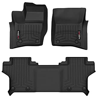 Weathertech Passgenaue Auto Fußmatten Kompatibel mit Land Rover Defender 90 L663 2020-23 | Schwarz|1. und 2. Reihe