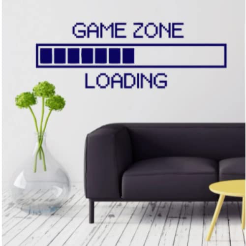 Game Zone Ordinateur Gaming Stickers Muraux Vinyle Sticker Mural Décor Chargement Jeu Vidéo Mur Tatouage Amovible Wallpaper22X57cm