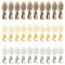 xiaozhenjida 60 Pcs Jewelry Bails Chrome Plated Metal Flat Pad Bails Pendant Clasp Pinch Glue-on Flat Pad Bails for Jewellery Making, Gold, silver and copper pendants, no