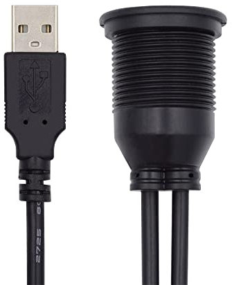 xiwai Cable de alimentación USB 2.0 tipo A macho a doble hembra, 1 m, impermeable, a prueba de polvo, 480 Mbps