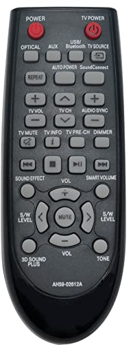 VINABTY AH59-02612A Replacement Remote Control Compatible with Samsung Audio Sound bar System HW-H550/ZA HW-H551/ZA HW-H551 HW-H355 HW-H550 HW-H355/XU HW-E450/ZA HW-E551 HW-E551/ZA HW-H570 HW-HM55C