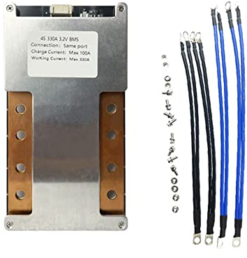 E-Bike-Akku Cart Startup 12V BMS 300A 3S 4S 300A 330A Lifepo4 Li-Ion Batterieschutz Wohnmobil mit 8AWG Kabel mit Kupfernase für Elektrofahrrad Roller (Color : 4S 330A 3.2V Same)