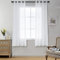 CUCRAF Transparente Gardinen mit ösen Vorhänge Wohnzimmer & Schlafzimmer, H145 x B140cm 2er Set Transluzente Vorhänge Weiß, Unifarbene Pflegeleichte und Knitterfreie Vorhänge in Leinenoptik